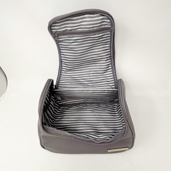 Grey Vegan Travel Makeup Cosmetic Bag - Picture 7 of 10